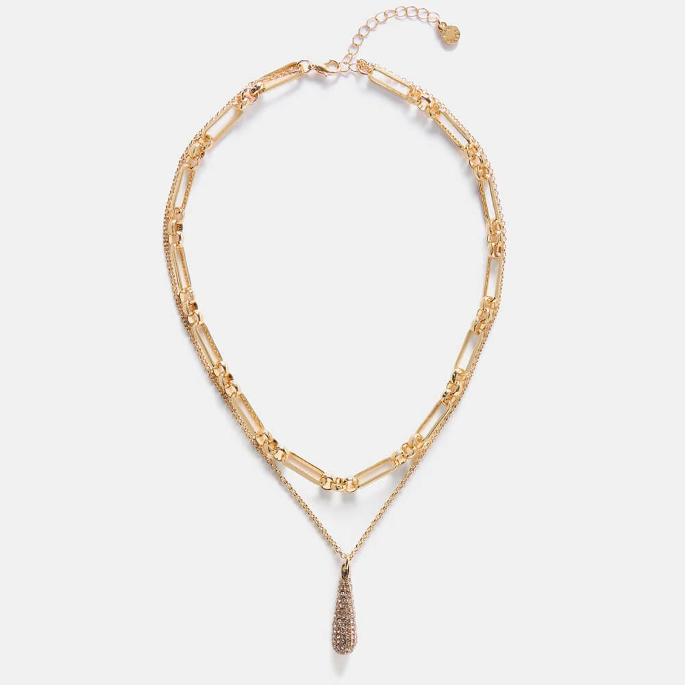 Mint Velvet Gold Tone Layered Chain Necklace